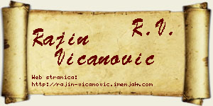 Rajin Vicanović vizit kartica